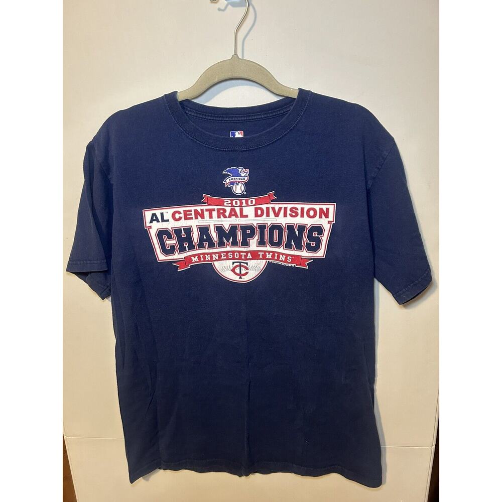 MLB Minnesota Twins 2010 Central Division Champions Blue T Shirt - Men's Medium